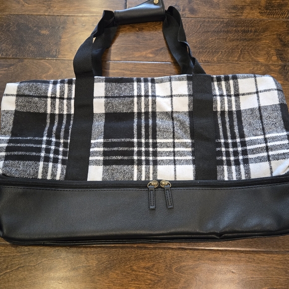 New In Bag DSW Tote Bag Black & White Plaid - Picture 6 of 9